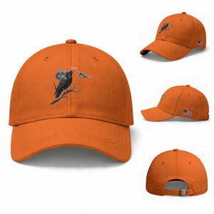 Skeleton Hand Boop Raven Baseball Cap Funny Spooky Halloween Crow Moon Graphic