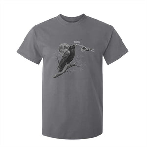 Skeleton Hand Boop Raven T Shirt For Kid Funny Spooky Halloween Crow Moon Graphic