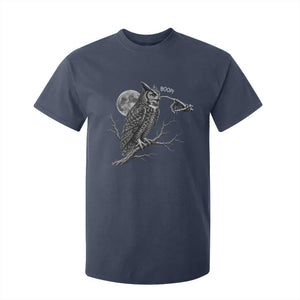 Skeleton Hand Boop Owl T Shirt For Kid Funny Spooky Halloween Moon Graphic