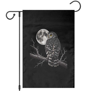 Owl Full Moon Graphic Garden Flag Vintage Dark Academia Bird