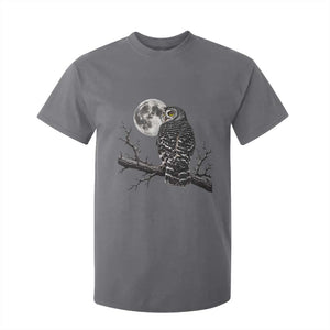 Owl Full Moon Graphic T Shirt For Kid Vintage Dark Academia Bird