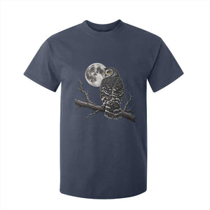 Owl Full Moon Graphic T Shirt For Kid Vintage Dark Academia Bird