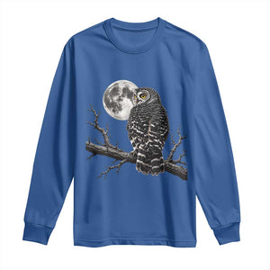 Owl Full Moon Graphic Long Sleeve Shirt Vintage Dark Academia Bird