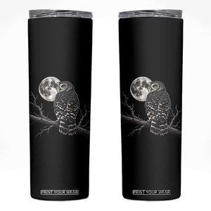 Owl Full Moon Graphic Skinny Tumbler Vintage Dark Academia Bird