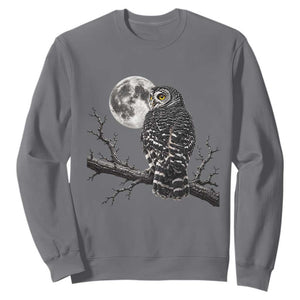 Owl Full Moon Graphic Sweatshirt Vintage Dark Academia Bird