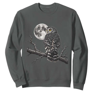 Owl Full Moon Graphic Sweatshirt Vintage Dark Academia Bird