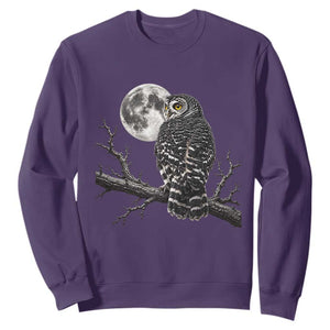 Owl Full Moon Graphic Sweatshirt Vintage Dark Academia Bird