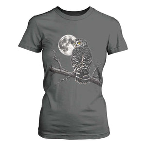 Owl Full Moon Graphic T Shirt For Women Vintage Dark Academia Bird