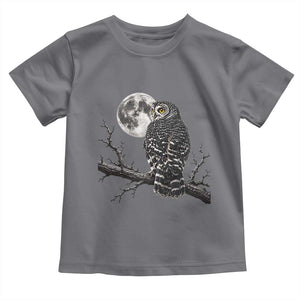 Owl Full Moon Graphic Toddler T Shirt Vintage Dark Academia Bird