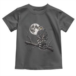 Owl Full Moon Graphic Toddler T Shirt Vintage Dark Academia Bird