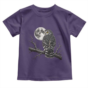 Owl Full Moon Graphic Toddler T Shirt Vintage Dark Academia Bird