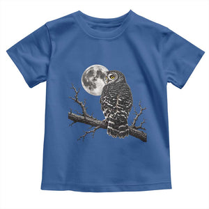 Owl Full Moon Graphic Toddler T Shirt Vintage Dark Academia Bird