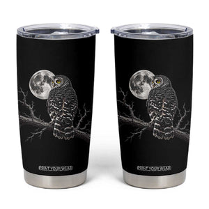 Owl Full Moon Graphic Tumbler Cup Vintage Dark Academia Bird