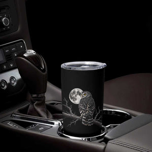 Owl Full Moon Graphic Tumbler Cup Vintage Dark Academia Bird