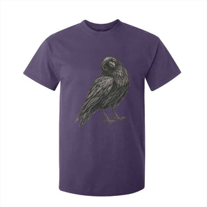 Winking Raven Crow T Shirt For Kid Vintage Dark Academia Funny Bird Graphic