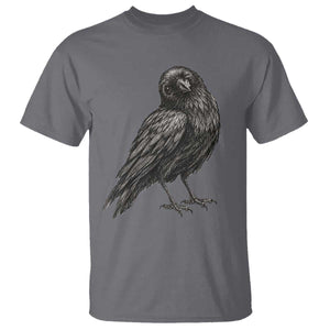 Winking Raven Crow T Shirt Vintage Dark Academia Funny Bird Graphic