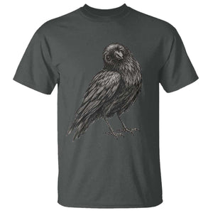 Winking Raven Crow T Shirt Vintage Dark Academia Funny Bird Graphic
