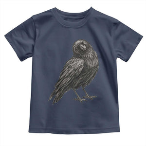 Winking Raven Crow Toddler T Shirt Vintage Dark Academia Funny Bird Graphic