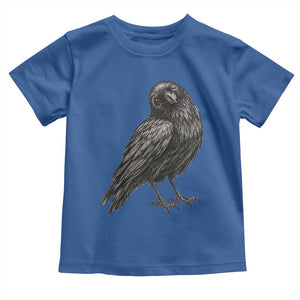 Winking Raven Crow Toddler T Shirt Vintage Dark Academia Funny Bird Graphic