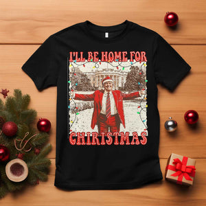 Funny Christmas Trump Pink T Shirt I'll Be Home For Christmas Santa Pajamas TS10 Black Print Your Wear