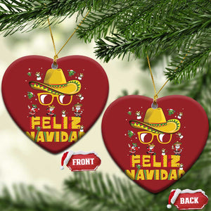 Mexico Xmas Christmas Ornament Feliz Navidad Sombrero TS10 Heart Red Print Your Wear