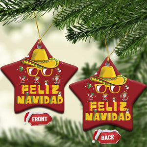 Mexico Xmas Christmas Ornament Feliz Navidad Sombrero TS10 Star Red Print Your Wear
