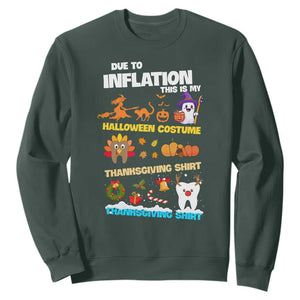 Teeth Christmas Sweatshirt My Spooky Halloween Thanksgiving Ugly Christmas Dentist Gift TS10 Dark Forest Green Print Your Wear