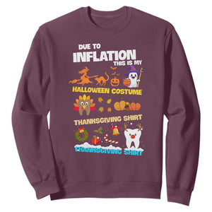 Teeth Christmas Sweatshirt My Spooky Halloween Thanksgiving Ugly Christmas Dentist Gift TS10 Maroon Print Your Wear