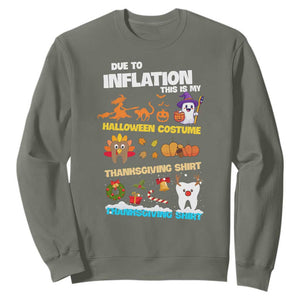 Teeth Christmas Sweatshirt My Spooky Halloween Thanksgiving Ugly Christmas Dentist Gift TS10 Military Green Print Your Wear