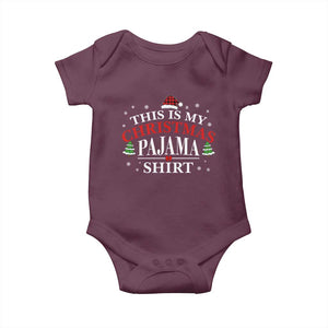 Funny Christmas Pajama Baby Onesie PJ PJS for Family TS10 Maroon Print Your Wear
