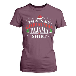 Funny Christmas Pajama T Shirt For Women PJ PJS for Family TS10 Maroon Print Your Wear