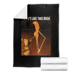 Marcus The Worm Christmas Throw Blanket I Don't Like This Rock Funny Meme TS10 Black Print Your Wear