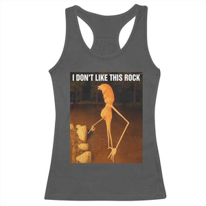 Marcus The Worm Christmas Racerback Tank Top I Don't Like This Rock Funny Meme TS10 Dark Heather Print Your Wear