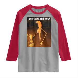 Marcus The Worm Christmas Raglan Shirt I Don't Like This Rock Funny Meme TS10 Sport Gray Red Print Your Wear
