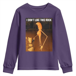Marcus The Worm Christmas Youth Sweatshirt I Don't Like This Rock Funny Meme TS10 Purple Print Your Wear