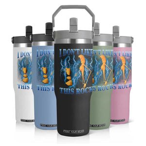 Funny Christmas Marcus The Worm Flip Straw Tumbler I Don't Like This Rock Brain Rot TS10 Print Your Wear