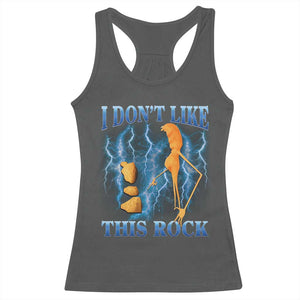 Funny Christmas Marcus The Worm Racerback Tank Top I Don't Like This Rock Brain Rot TS10 Dark Heather Print Your Wear