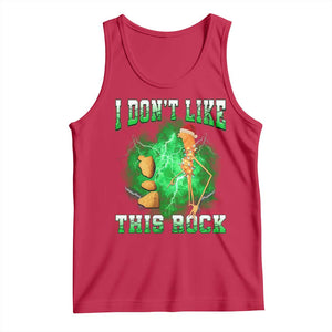 Funny Marcus The Worm Tank Top I Don't Like This Rock Brain Rot TS10 Red Print Your Wear