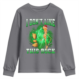 Funny Marcus The Worm Youth Sweatshirt I Don't Like This Rock Brain Rot TS10 Charcoal Print Your Wear