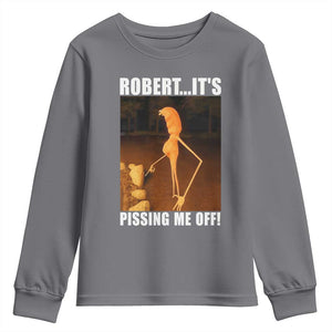 Marcus The Worm Meme Youth Sweatshirt Robert Its Pissing Me Off TS10 Charcoal Print Your Wear