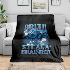 Bruh 6 7 Steal a Brainrot Throw Blanket 6-7 Funny Brainrot Meme Six Seven Bootleg TS10 Print Your Wear