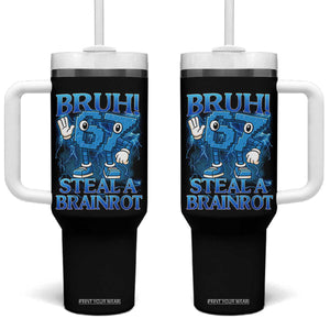Bruh 6 7 Steal a Brainrot Tumbler With Handle 6-7 Funny Brainrot Meme Six Seven Bootleg TS10 One Size: 40 oz Black Print Your Wear