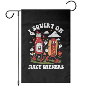 I Squirt On Juicy Wieners Garden Flag Inappropriate Raunchy Humor TS10 Black Print Your Wear