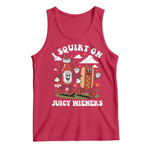 I Squirt On Juicy Wieners Tank Top Inappropriate Raunchy Humor TS10 Red Print Your Wear