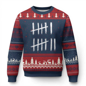 Funny Six Seven 67 Meme Ugly Christmas Sweater Tally Marks 6 7 Numbers Gen Alpha Slang TS10 Navy Red Print Your Wear
