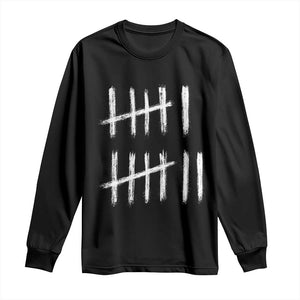 Funny Six Seven 67 Meme Long Sleeve Shirt Tally Marks 6 7 Numbers Gen Alpha Slang TS10 Black Print Your Wear