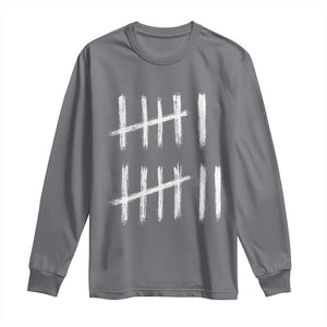 Funny Six Seven 67 Meme Long Sleeve Shirt Tally Marks 6 7 Numbers Gen Alpha Slang TS10 Charcoal Print Your Wear