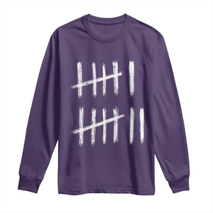Funny Six Seven 67 Meme Long Sleeve Shirt Tally Marks 6 7 Numbers Gen Alpha Slang TS10 Purple Print Your Wear