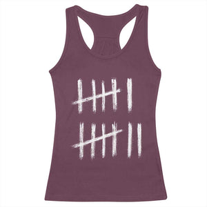 Funny Six Seven 67 Meme Racerback Tank Top Tally Marks 6 7 Numbers Gen Alpha Slang TS10 Maroon Print Your Wear