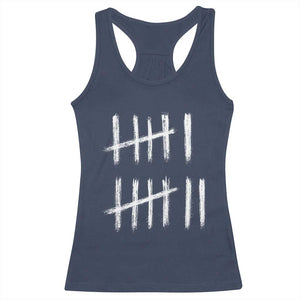 Funny Six Seven 67 Meme Racerback Tank Top Tally Marks 6 7 Numbers Gen Alpha Slang TS10 Navy Print Your Wear